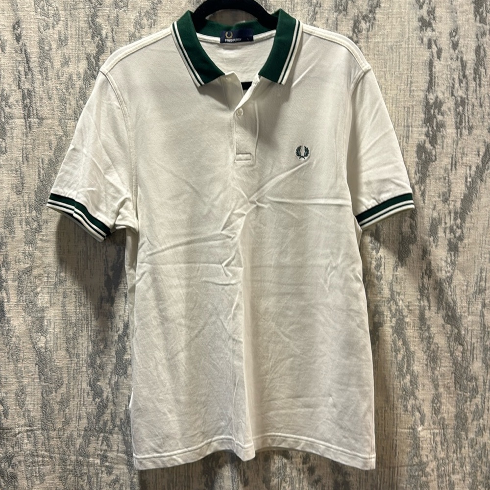 FRED PERRY CONTRAST RIB POLO "Snow White"